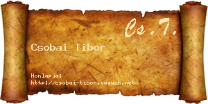 Csobai Tibor névjegykártya